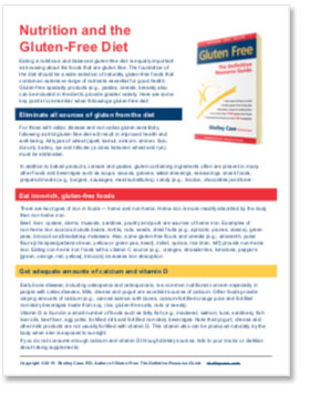 Nutrition and the Gluten-Free Diet, from Shelley Case